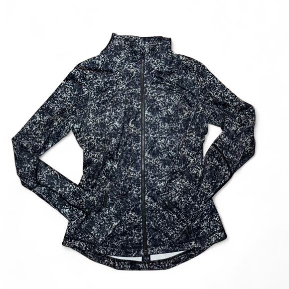 Lululemon Forme Jacket Cuffins Rocky Road Sand Dune Toothpaste Print Size 6 - Picture 3 of 6